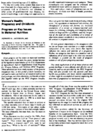 Progress On Key Issues In Maternal Nutrition
