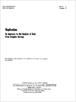 Replication An Approach to the Analysis of Data From Complex Surveys