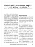 Disease Risks from Foods England and Wales 19962000