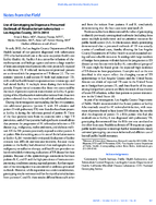 Use of Genotyping to Disprove a Presumed Outbreak of Mycobacterium Tuberculosis  Los Angeles County 20132014