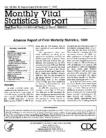 Advance report of final mortality statistics 1989