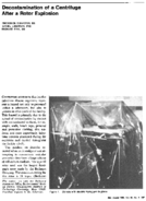 Decontamination of a centrifuge after a rotor explosion