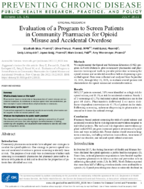 Evaluation of a Program to Screen Patients in Community Pharmacies for Opioid Misuse and Accidental Overdose