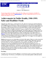 Safer and Healthier Foods