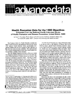 Health Promotion Data for the 1990 Objectives Estimates From the National Health Interview Survey of Health Promotion and Disease Prevention United States 1985