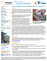 Construction Injury Narrative Laborer Severely Injured in 60Foot Fall from Scissor Lift 2018