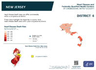 NJ Congressional District 06 Heart Disease and Federally Qualified Health Centers Map 118th Congress