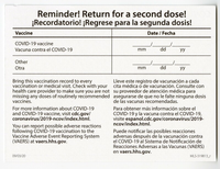 COVID19 Vaccination Record Card 2020