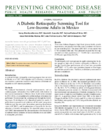A Diabetic Retinopathy Screening Tool for LowIncome Adults in Mexico