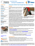 Construction Fatality Narrative Ironworker Falls 42 Feet Through Hole When Cover Fails 2020