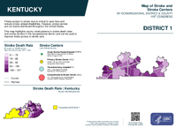 KY Congressional District 01 Stroke and Stroke Centers Map 119th Congress
