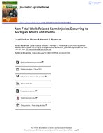 NonFatal WorkRelated Farm Injuries Occurring to Michigan Adults and Youths