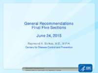 General recommendations  final five sections