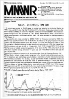 Morbidity and Mortality Weekly Report MMWR October 23 1981  Vol 30  No 41