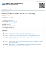 H5N1 bird flu  current situation summary