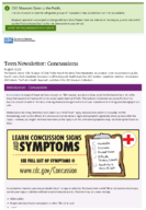 Teen newsletter  August 2022  Concussions