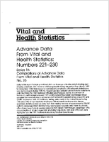 Advance data from Vital and health statistics numbers 221230