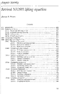 Revised NIOSH Lifting Equation