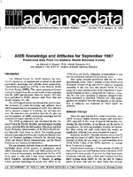 AIDS Knowledge and Attitudes for September 1987 Provisional Data From the National Health Interview Survey