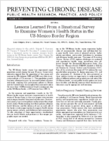 Lessons Learned From a Binational Survey to Examine Womens Health Status in the USMexico Border Region