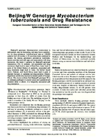 BeijingW Genotype Mycobacterium tuberculosis and Drug Resistance