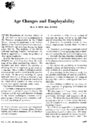 Age changes and employability