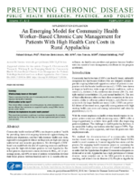 An Emerging Model for Community Health WorkerBased Chronic Care Management for Patients With High Health Care Costs in Rural Appalachia