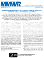 Hospitalizations Associated with COVID19 Among Children and Adolescents  COVIDNET 14 States March 1 2020August 14 2021