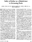 Safety of iodine as a disinfectant in swimming pools