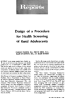 Design of a procedure for health screening of rural adolescents