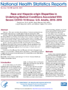 Severe COVID19 illness US adults 20152018