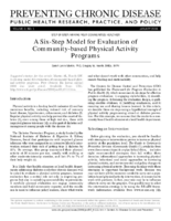 A SixStep Model for Evaluation of Communitybased Physical Activity Programs