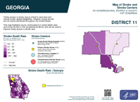 GA Congressional District 11 Stroke and Stroke Centers Map 119th Congress