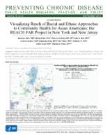 Visualizing Reach of Racial and Ethnic Approaches to Community Health for Asian Americans the REACH FAR Project in New York and New Jersey