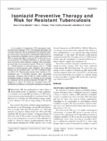 Isoniazid Preventive Therapy and Risk for Resistant Tuberculosis