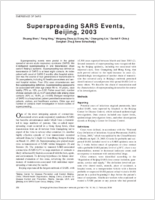 Superspreading SARS Events Beijing 2003