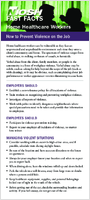 Fast Facts Home Healthcare Workers How to Prevent Violence on the Job