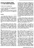 Alcohol and highway safety in a public health perspective