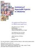 Summary of Reportable Injuries in Oklahoma Occupational Fatalities in Oklahoma 19982001