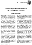 Epidemiologic models in studies of vetorborne diseases