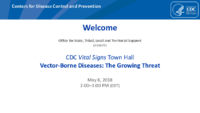 Vectorborne diseases  the growing threat CDC Vital signs May 2018