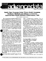 Health Care Coverage Under Private Health Insurance Medicare Medicaid and Military or Veterans Administration Health Benefits United States 1978
