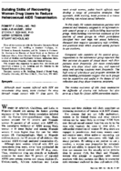 Building skills of recovering women drug users to reduce heterosexual AIDS transmission