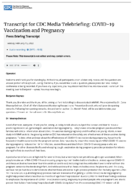 Transcript for CDC media telebriefing  COVID19 vaccination and pregnancy  press briefing transcript  Tuesday February 15 2022