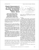 Rapid Assessment of Cholerarelated Deaths Artibonite Department Haiti 2010