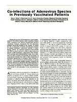 Coinfections of Adenovirus Species in Previously Vaccinated Patients
