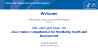 Zika in babies  opportunities for monitoring health and development CDC Vital signs August 2018
