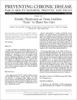 Family Physicians as Team Leaders Time to Share the Care
