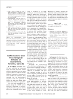 SARS Control and Psychological Effects of Quarantine Toronto Canada