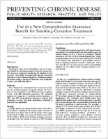 Use of a New Comprehensive Insurance Benefit for SmokingCessation Treatment